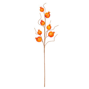 Vickerman FPQ237129 - 31 in. Light Orange Pomegranate Artificial Spray - 3 Pack