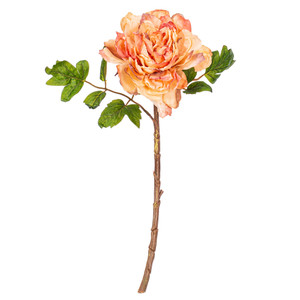 Vickerman FXT240143 - 16.5 in. Coffee Real Touch Peony Artificial Spray - 3 Pack