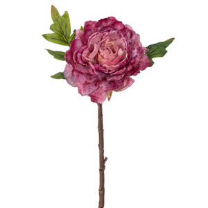 Vickerman FXT240179 - 16.5 in. Pink Real Touch Peony Artificial Spray - 3 Pack 