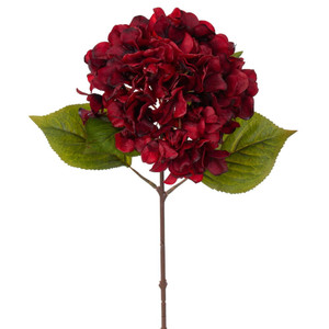 Vickerman FXT240365 - 20 in. Burgundy Real Touch Hydrangea Artificial Spray - 2 Pack