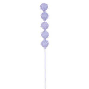 Vickerman MC254486 - 15 in. Lavender Icy Sugar Ball Pick Artificial Spray - 6 Pack