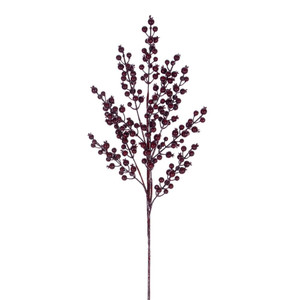 Vickerman P240324 - 24 in. Burgundy Crab Apple Berry Artificial Spray - 3 Pack