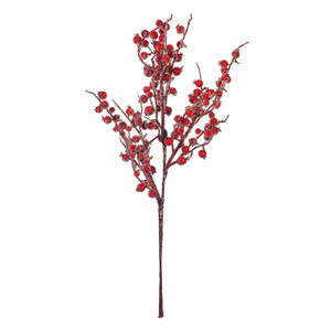 Vickerman P240924 - 24 in. Red Winter Icy Berry Artificial Spray - 3 Pack