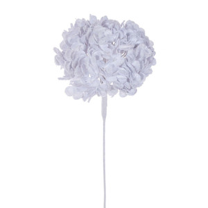 Vickerman QG241211 - 24 in. White Frosted Hydrangea Flower Artificial Spray 