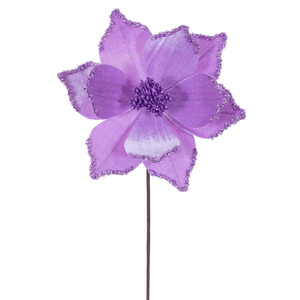 Vickerman RG235986 - 21.5 in. Lavender Poinsettia Flower Artificial Spray - 6 Pack