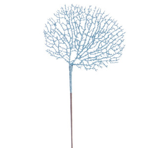 Vickerman RG251532 - 21 in. Baby Blue Glitter Coral Artificial Spray - 4 Pack 