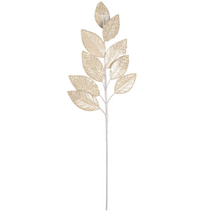 Vickerman RG252711 - 32 in. White Faux Pearl Leaf Artificial Spray - 2 Pack