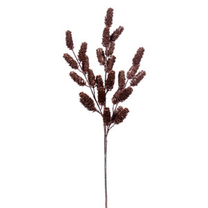 Vickerman RK238476 - 26 in. Mocha Pinecone Artificial Spray - 2 Pack