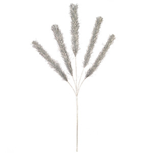 Vickerman RPQ250707 - 31 in. Silver Tinsel Brush Artificial Spray - 3 Pack