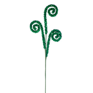 Vickerman RPQ251904 - 29 in. Green Sequin Swirl Artificial Spray - 3 Pack