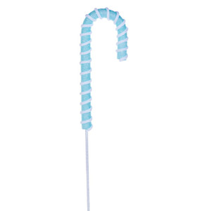 Vickerman RPQ252132 - 23.5 in. Baby Blue Candy Cane Stem Artificial Spray - 3 Pack
