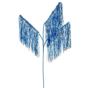 Vickerman RX241302 - 36 in. Blue Tinsel Icicle 3-Tip Artificial Spray - 3 Pack