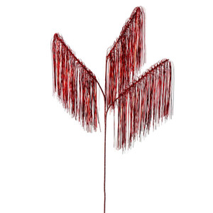 Vickerman RX241303 - 36 in. Red Tinsel Icicle 3-Tip Artificial Spray - 3 Pack 