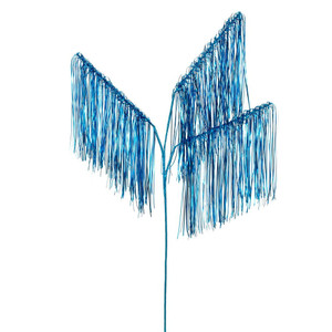 Vickerman RX241312 - 36 in. Turquoise Tinsel Icicle 3-Tip Artificial Spray - 3 Pack