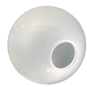 LBS Lighting 12" Frost Plastic Light Globe with 4" Lip Fitter Neck 