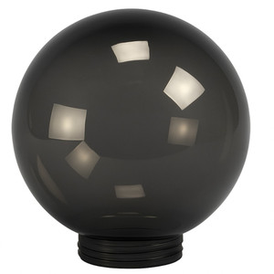 Smoke 8" Plastic Light Globe with Threaded Screw Neck 