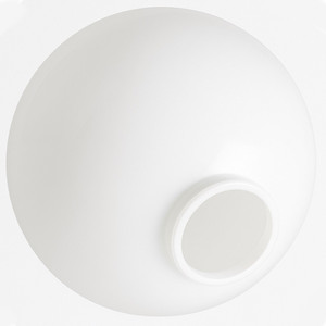 16" White Acrylic Replacement Light Globe with 6" Lip