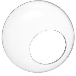 Clear 8" Acrylic Light Globe with 3.5" Neckless Opening 