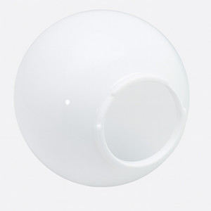 10" White Acrylic Light Globe with 4" Twist Lock Base 