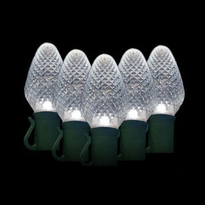 Green Watt LED Clear Prism LED Xmas 50 C7 Decorative Cool White Light Strand 