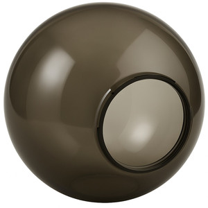 12" Smoke Acrylic Light Globe Twist Lock Base 
