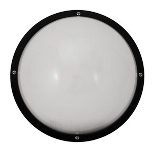 Incon Lighting 14W LED Frosted Lens Black Outdoor 10" Round Dual Mount Fixture 3000K 