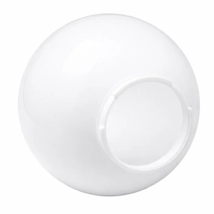 12" White Acrylic Light Globe with 4" Twist-Lock Fitter 