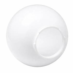 12" White Acrylic Light Globe with 4" Twist-Lock Fitter 
