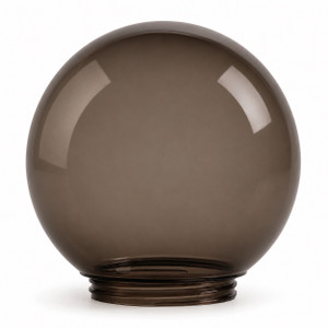 6" Bronze Plastic Acrylic Light Globe with Threaded Neck Fitter 