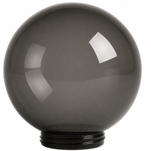 6" Smoke Plastic Light Globe Threaded Screw Neck 