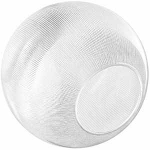 12" Clear Prismatic Plastic Light Globe with 5-1/4" Neckless Opening 