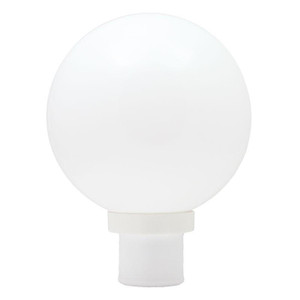 Incon Lighting 10" White Globe Post Mount Light Fixture White Base 