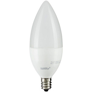  Sunlite 80771-SU CTF/LED/5W/E12/FR/D/ES/27K LED Chandelier Torpedo Tip Bulb 