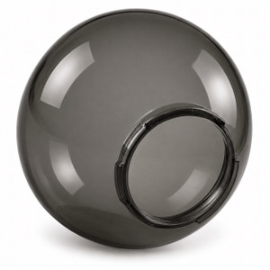 8" Smoke Acrylic Light Globe Twist Lock Base 