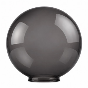 14" Smoke Plastic Light Globe with 6" Lip Fitter Neck 