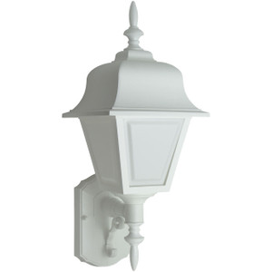 Incon Lighting 75W Max Traditional White Lantern White Lens Wall Porch Light 