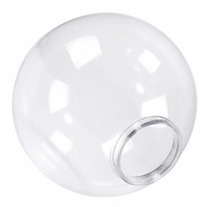 8" Plastic Clear Light Globe with 4" Neck