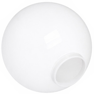 20" White Acrylic Light Globe – 6" Fitter Neck Flange – Replacement Outdoor Post Light Cover