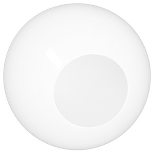 12" White Plastic Light Globe with Neckless Opening 
