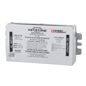 Keystone KTLD-40-UV-SC1400-56-VDIM-W1 - 40W Smart Current LED Driver - 1400mA 