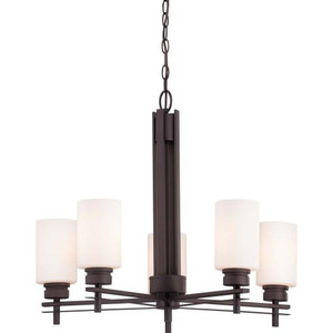 Volume Lighting V3765-79 Indoor Antique Bronze Hanging Chandelier