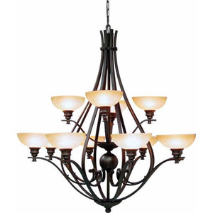  Volume Lighting V4112-65 Indoor Foundry Bronze Chandelier