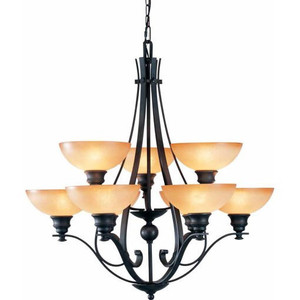 Volume Lighting V4129-65 Indoor Foundry Bronze Chandelier