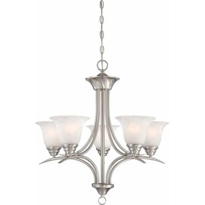 Volume Lighting V5245-33 Indoor Brushed Nickel Chandelier