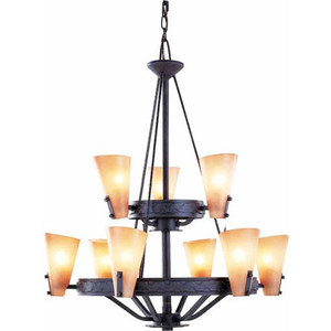 Volume Lighting V5339-53 Indoor Frontier Iron Chandelier