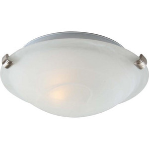 Volume Lighting V7020-33 - Brushed Nickel Ceiling Light - Alabaster Glass Bowl