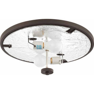Volume Lighting V7342-79 - Antique Bronze Flush Mount - Glass Disc Diffuser