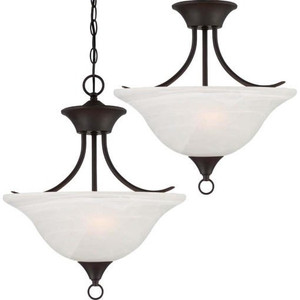 Volume Lighting V5242-79 Antique Bronze Pendant or Semi Flush-Mount