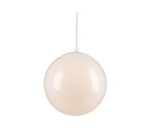 Volume Lighting Volume V1819-6 White Pendant with Round Opal Glass