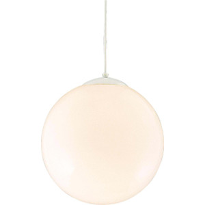 Volume V1845-6 - 14" White Globe Pendant Light - Round Opal Glass